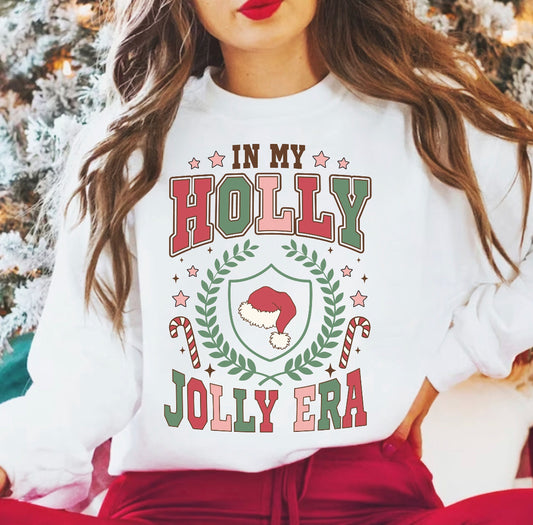 In my holly jolly era Christmas 11 inch DTF Transfer