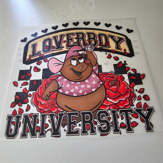 Loverboy University mouse, Valentines Day DTF Transfer