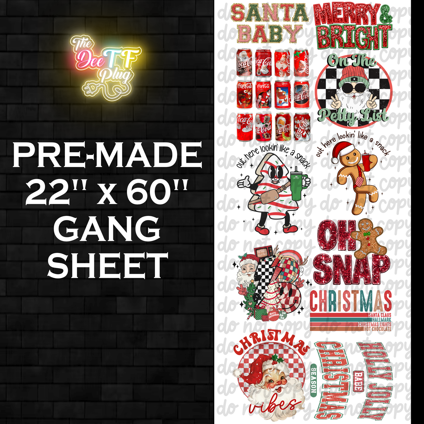 Christmas Premade DTF Gang Sheet