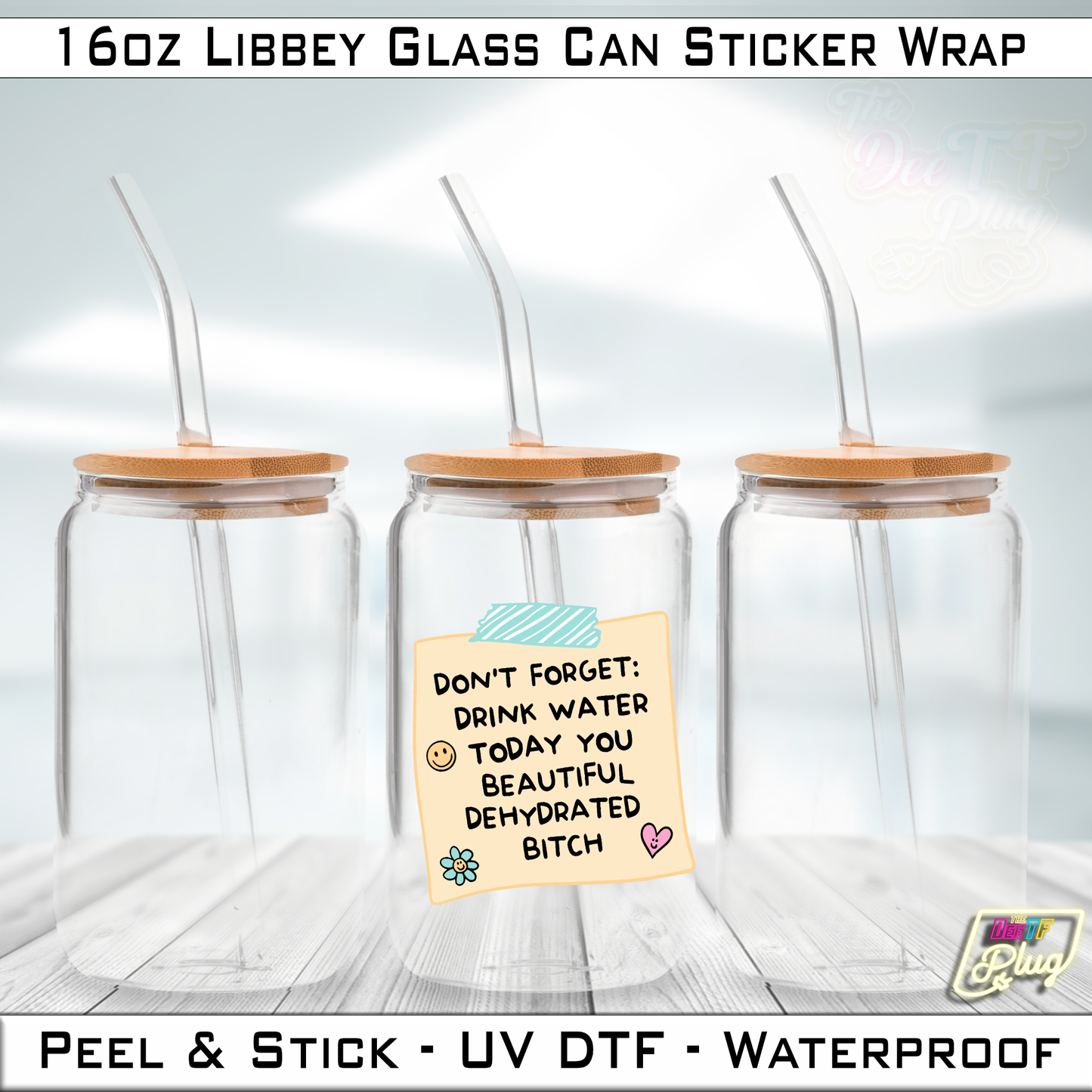 Drink Your Water Libbey Cup Wrap