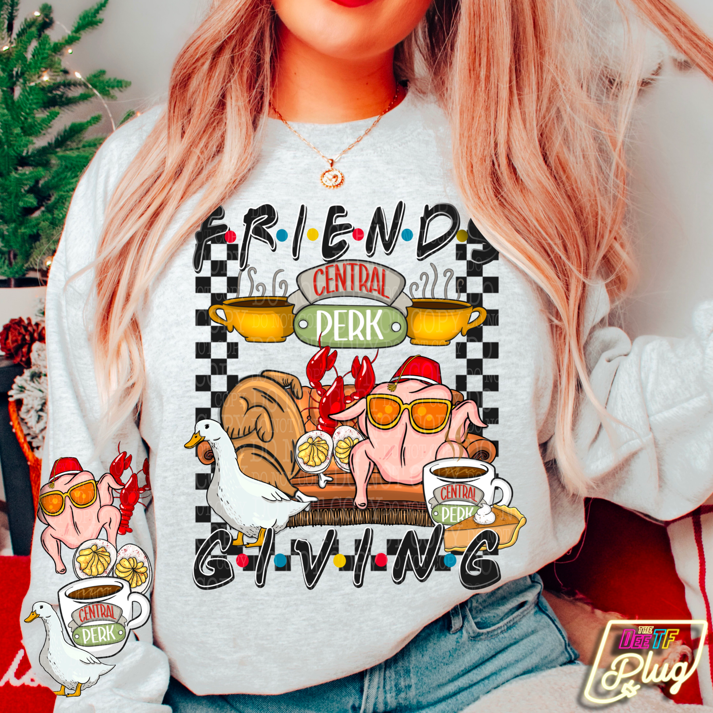 "Friendsgiving" 11inch DTF Transfer (Sleeve image included)